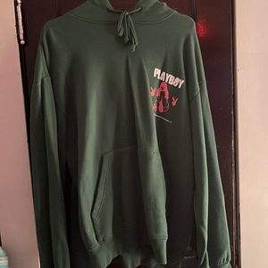 Green playboy Hoodie